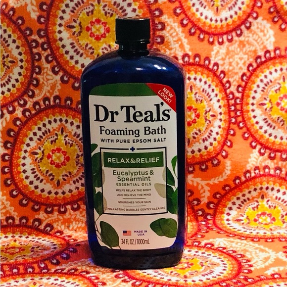 Dr Teals Foaming bath with pure epsom salt eucalyptus spearmint .34Oz - Picture 1 of 2